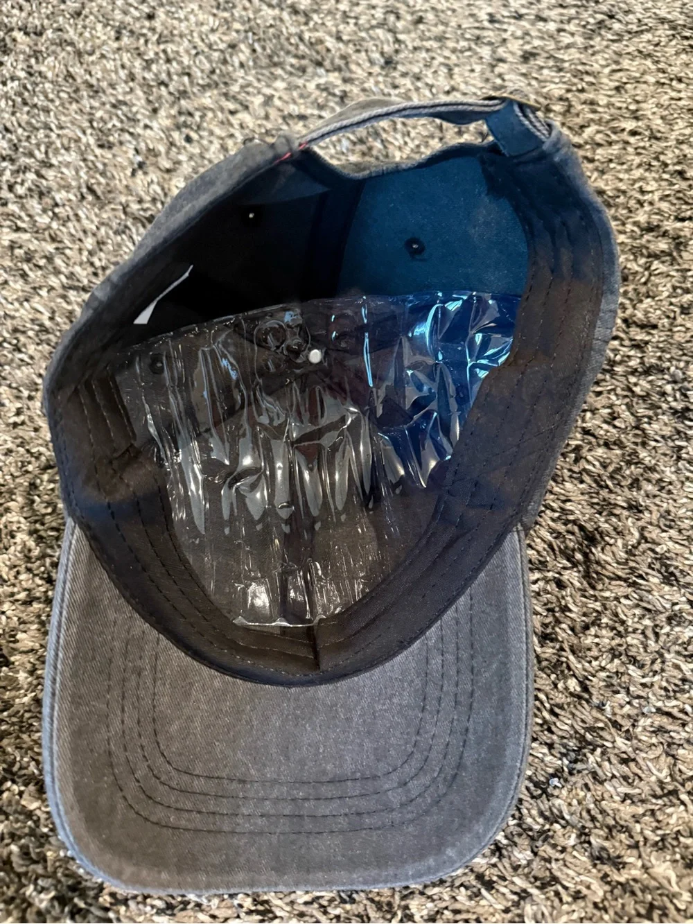 Black Gray Cap with Checkered Flag Patch